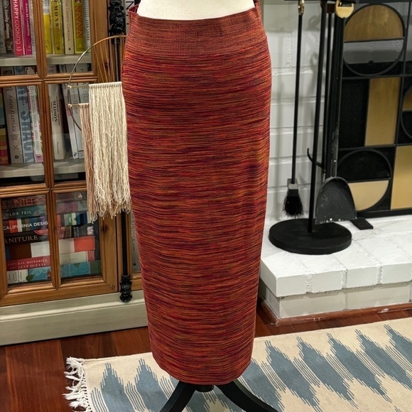 Anthropologie Maeve Persimmon Space-Dyed Midi Skirt, Size M - Picture 3 of 12